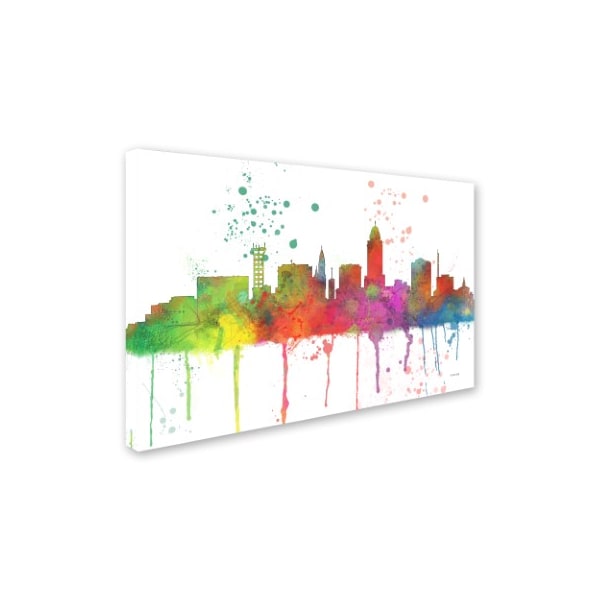 Marlene Watson 'Lincoln Nebraska Skyline Mclr-1' Canvas Art,12x19